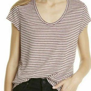 Nordstrom Linen Tshirt Pink Large PB57